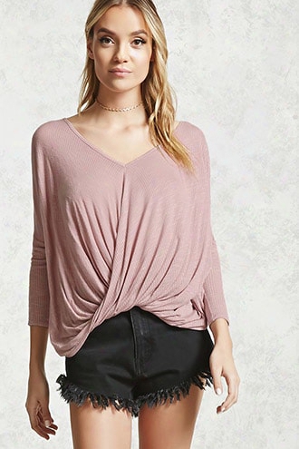 Twist-front Ribbed Top