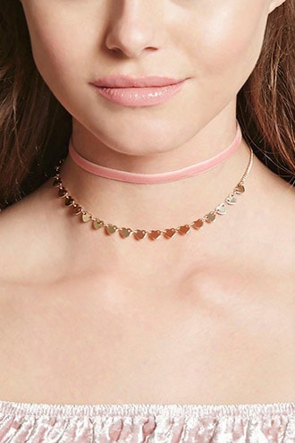 Velvet Heart Choker Set