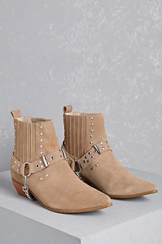 Y.r.u. Studded Suede Booties