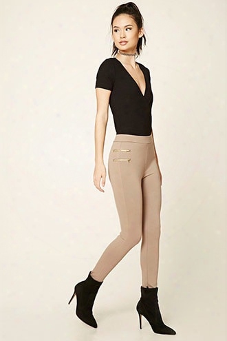 Zipper-trim Skinny Pants