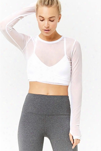 Active Sheer Mesh Crop Top