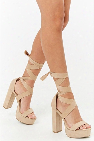 Ankle-wrap Platform Sandals