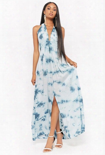 Boho Me Tie-dye Halter Maxi Dress