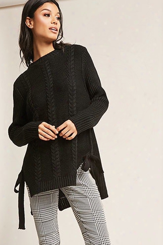 Cable Knit Self-tie Top