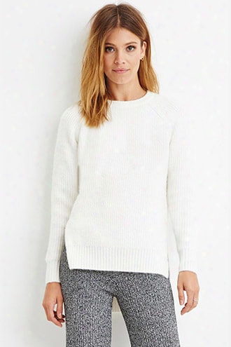 Contemporary Brushed Knit Raglan Sweater