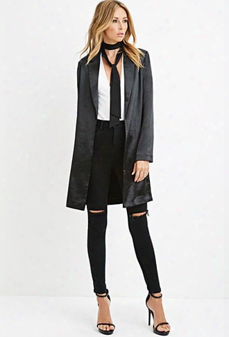 Contemporary Longline Metallic Blazer