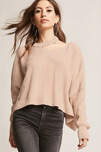 Cutout Mock Neck Sweater