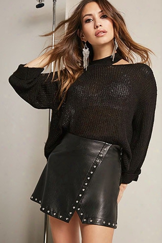 Cutout Sweater-knit Top