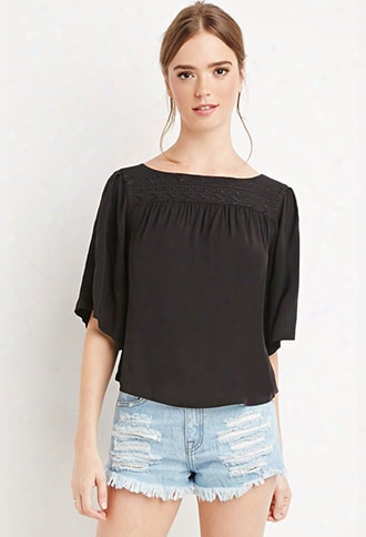 Dolman-sleeved Peasant Top