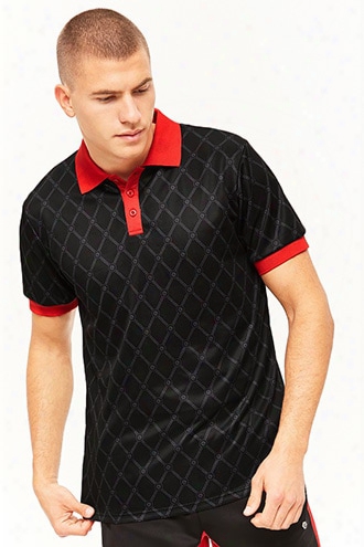 Elbow Grease Athletics Chainlink Medallion Print Polo