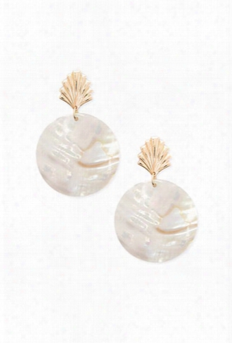 Faux Shell Drop Earrings