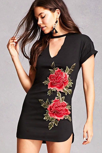 Floral Mini T-shirt Dress