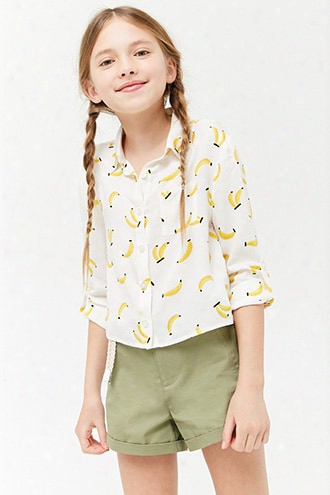 Girls Banana Print Shirt (kids)