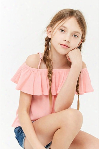 Girls Flounce Open-shoulder Top (kids)