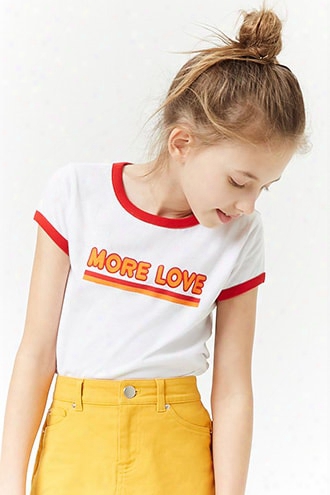 Girls Love Graphic Ringer Tee (kids)