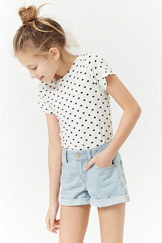 Girls Pinstriped Denim Shorts (kids)