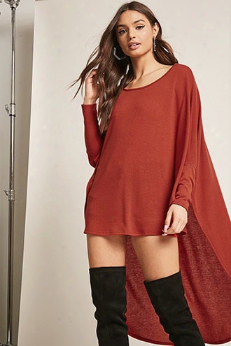 High-low Batwing Sleeve Tunic