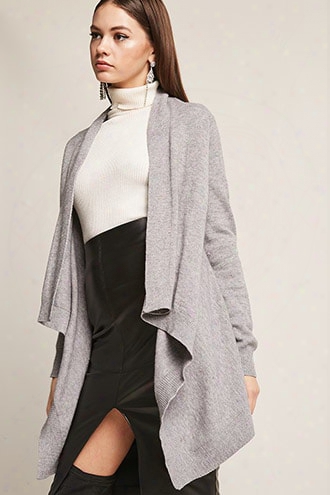 High-low Open-front Cardigan