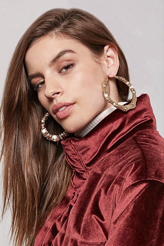 Oversized Bamboo Hoop Earrings