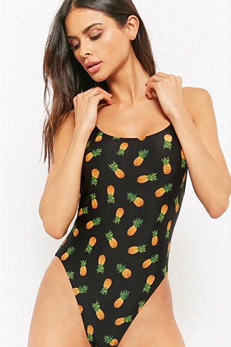 Pineapple Print One-piece Swimsuit