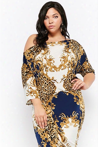 Plus Size Baroque Leopard Top