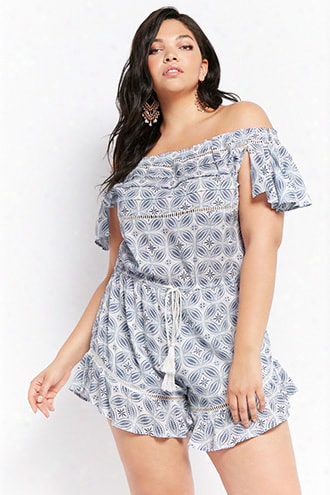 Plus Size Boho Me Off-the-shoulder Romper