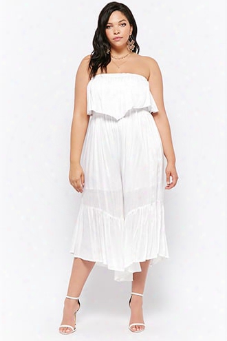 Plus Size Boho Me Strapless Jumpsuit