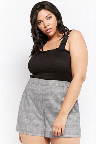 Plus Size Smocked Crop Top