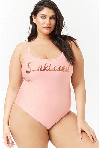 Plus Size Sunkissed Graphic One-piece Swimsuit