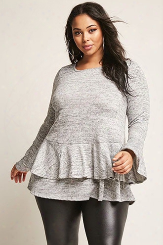 Plus Size Tiered Flounce Top