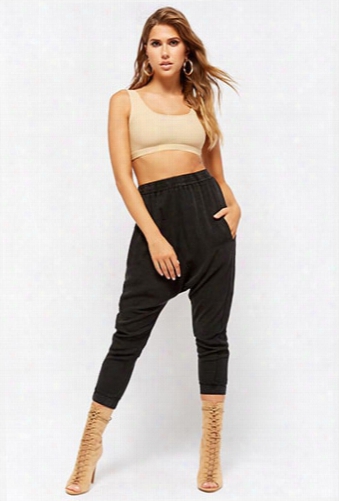 Relaxed Drop-crotch Capri Pants