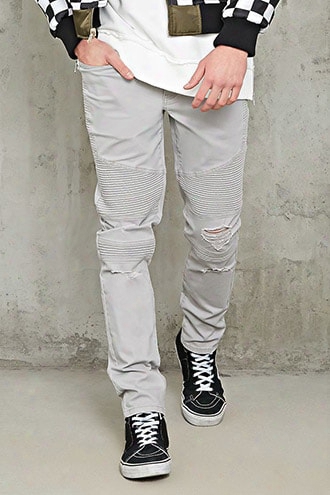 Slim-fit Moto Pants