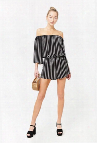 Stripe Crepe Romper