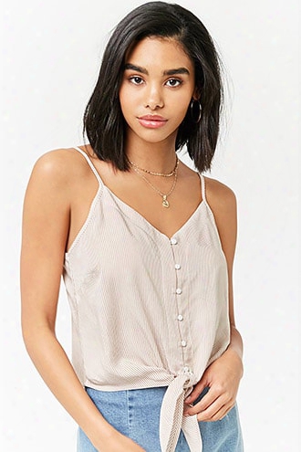 Striped Tie-front Cami Top