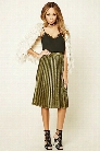 Metallic Pleated Skirt