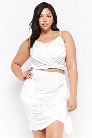 Plus Size Cascade Ruffle Mini Skirt