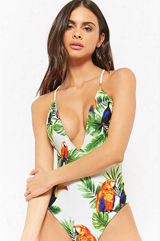 Tropical Print One-piece Swimsuit