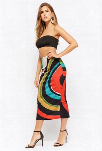 Abstract Maxi Skirt