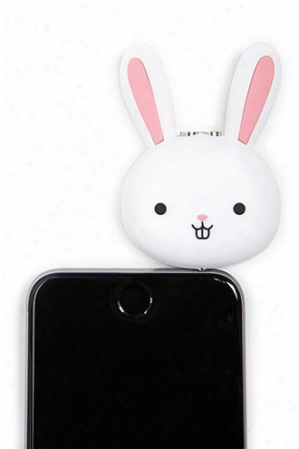 Bunny Face Audio Splitter Keychain