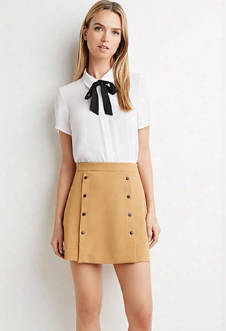 Contemporary Snap-button Skirt