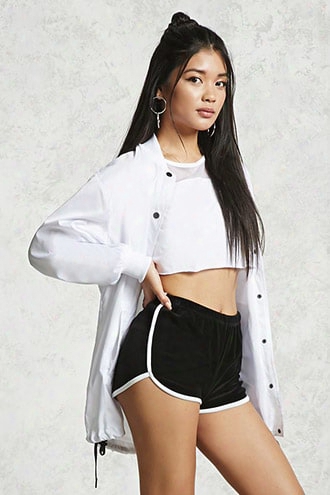 Contrast Trim Dolphin Shorts