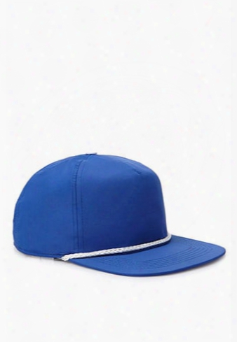 Cord-trimmed Flat-brim Hat