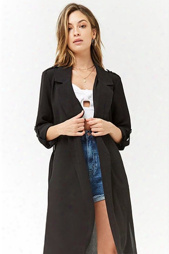 Crepe Open-front Duster