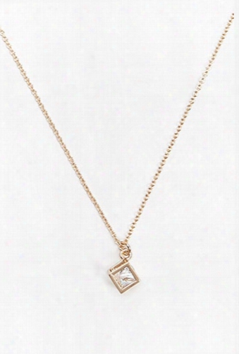 Cube Rhinestone Necklace