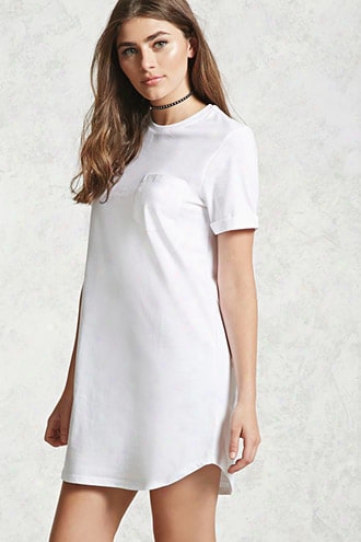 Dolphin-hem T-shirt Dress