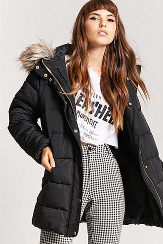 Faux Fur-trimmed Parka Jacket