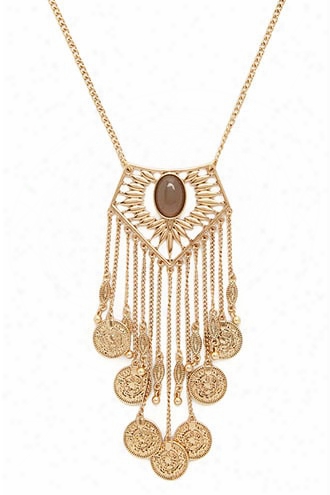 Faux Stone Longline Necklace