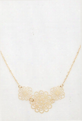 Filigree Flower Pendant Necklace