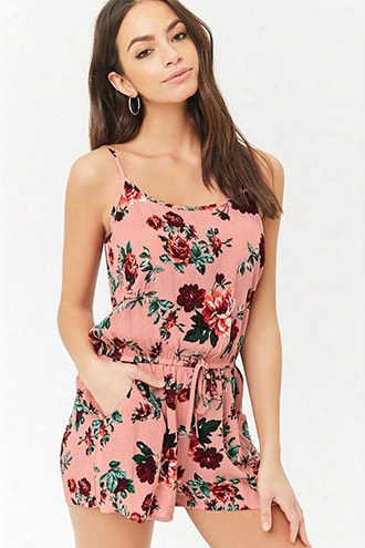 Floral Drawstring Romper