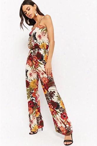 Floral Square Neck Jumpsuit